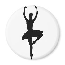 prima ballerina icon refrigerator magnet
