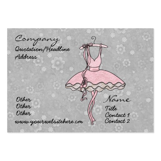 'Prima Ballerina' Profile Card Business Cards (front side)
