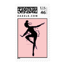 Prima Ballerina Silhouette Postage Stamp