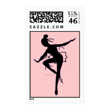 Prima Ballerina Silhouette Postage Stamp