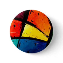 Primary Abstract Groovy Art Button