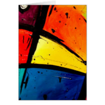 Primary Abstract Groovy Art Greeting Cards