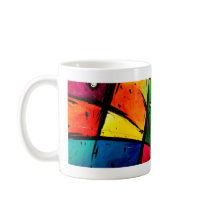 Primary Abstract Groovy Art Coffee Mug