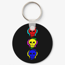Primary Color Skulls keychains by JKcoder Primary Color Skulls keychains