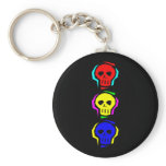 Primary Color Skulls keychains