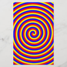 Primary Colors. Bright and Colorful Spiral. Flyer