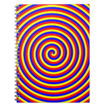 Primary Colors. Bright and Colorful Spiral. Note Book