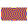 Primary Colors. Bright and Colorful Spiral. Photo Greeting Card