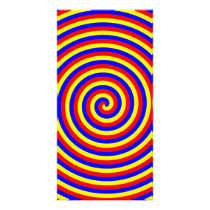 Primary Colors. Bright and Colorful Spiral. Picture Card