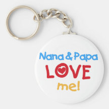 Primary Colors Nana and Papa Love Me Keychain