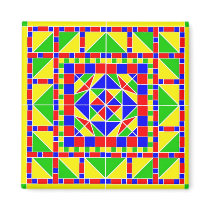 Primary Colors Rangoli 2 Magnet by lisajparker Primary Colors Rangoli 2 Magnet