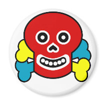 Primary Colors Skull magnets by PaulHonatke Primary Colors Skull magnets