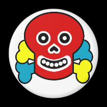 Primary Colors Skull magnets