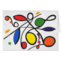 Primary Colour Abstract Greeting Card