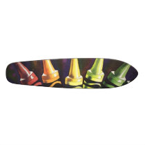 "Primary Reasoning" Watercolor Crayon Art Skateboard Deck
