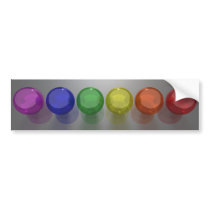 Primary Spheres Bumper Sticker bumper stickers by HaroldFredShort Primary Spheres Bumper Sticker bumper stickers