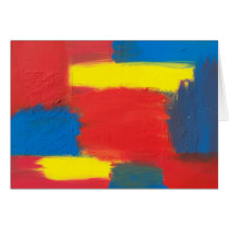 PRIMARY SQUARES ABSTRACT PAINTING cards
