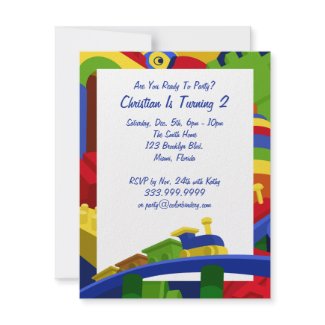 Primary Toys 5.5 x 4.25 Inch Invitation invitation