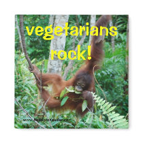 Primate Vegetarians rock! magnets by Rebecca_Reeder Primate Vegetarians rock! magnets