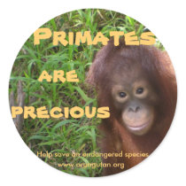 Primates are Precious sticker by Rebecca_Reeder Primates are Precious sticker