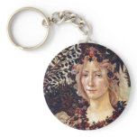 Primavera, detail Flora, Botticelli c. 1482 Keychain