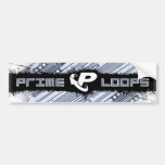Prime Loops Glitch Logo Bumper Stickers