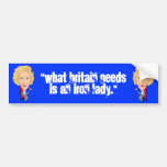 Prime Minister Margaret Thatcher Bumper Sticker Qt