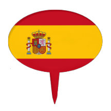Primero de la torta con la bandera de España