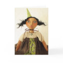 Primitive Art Doll Party Girl Birthday Card by mcdesigns Primitive Art Doll Party Girl Birthday Card
