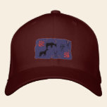 Primitive Bow Hunting Scene embroidered hats