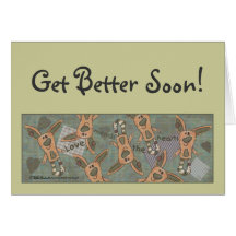 Primitive Bunny Card