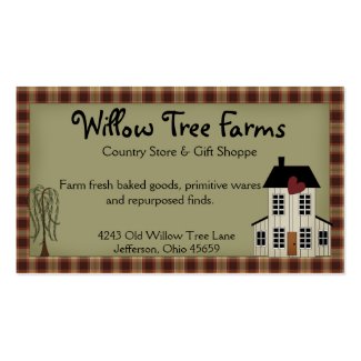 Primitive Country Farmhouse Business Card