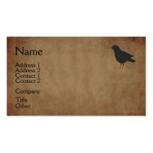 Primitive Crow Business Card