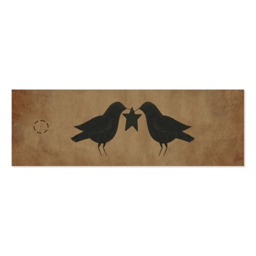 Primitive Crows Hang Tag Business Cards (front side)