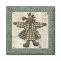 Primitive Doll Magnet by MouseCountry Primitive Doll Magnet