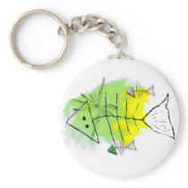 Primitive Fish Keychain