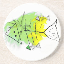 Primitive Fish Sandstone Coaster