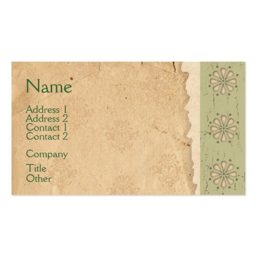 Primitive Floral Cutout Business Card
