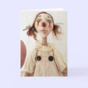 Primitive Folk Art Clown Birthday Card