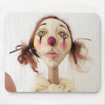 Primitive Folk Art Clown Mouse Pad mousepads