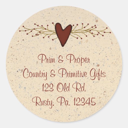 Primitive Heart Sticker | Zazzle