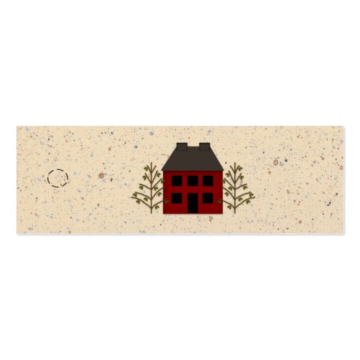 Primitive House Skinny Hang Tag Business Card (front side)