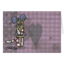 Primitive Kitty Card