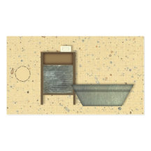Primitive Laundry Hang Tag Business Card Template