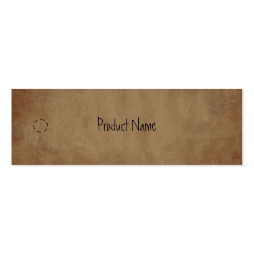 Primitive Paper Hang Tag Business Card Template (front side)