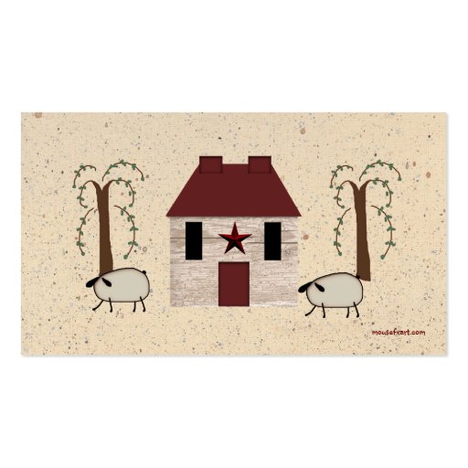 Primitive Sheep Business Card (back side)