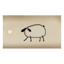 Primitive Sheep Hang Tag Business Cards