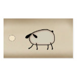 Primitive Sheep Hang Tag Business Cards