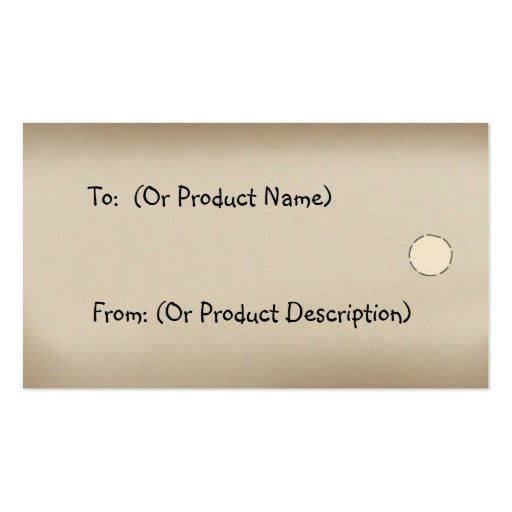 Primitive Sheep Hang Tag Business Cards (back side)