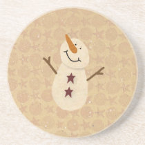 Primitive Snowman Coaster